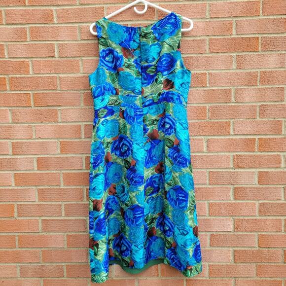 L.K. Bennett Silk Floral Sheath Sleveless Dress size 10 - Picture 2 of 6